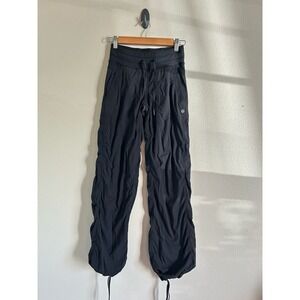 Lululemon Dance Studio Draw String Jogger Pants Sz 2 Reg Black Full Length 30"